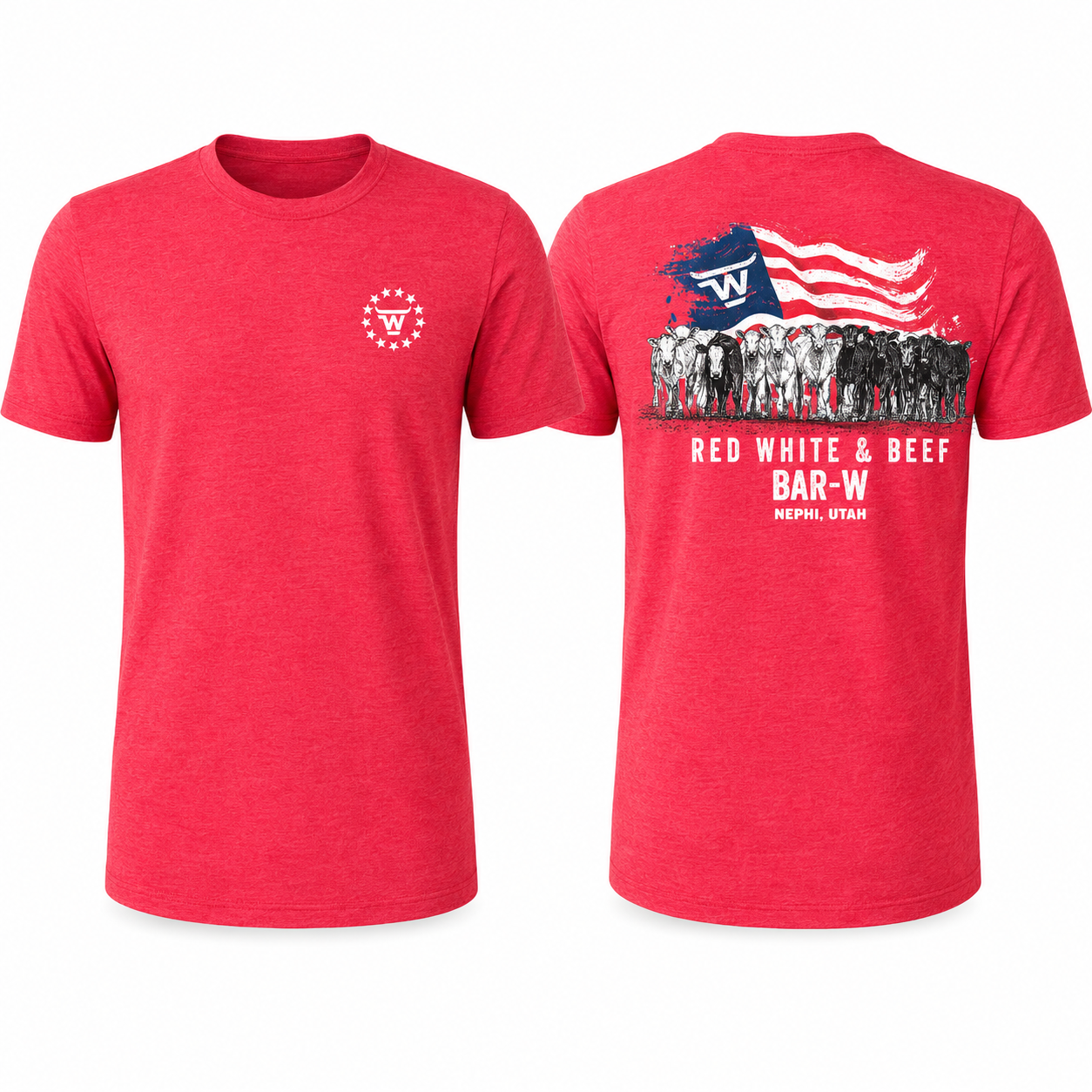 Short Sleeve: Red White & Beef