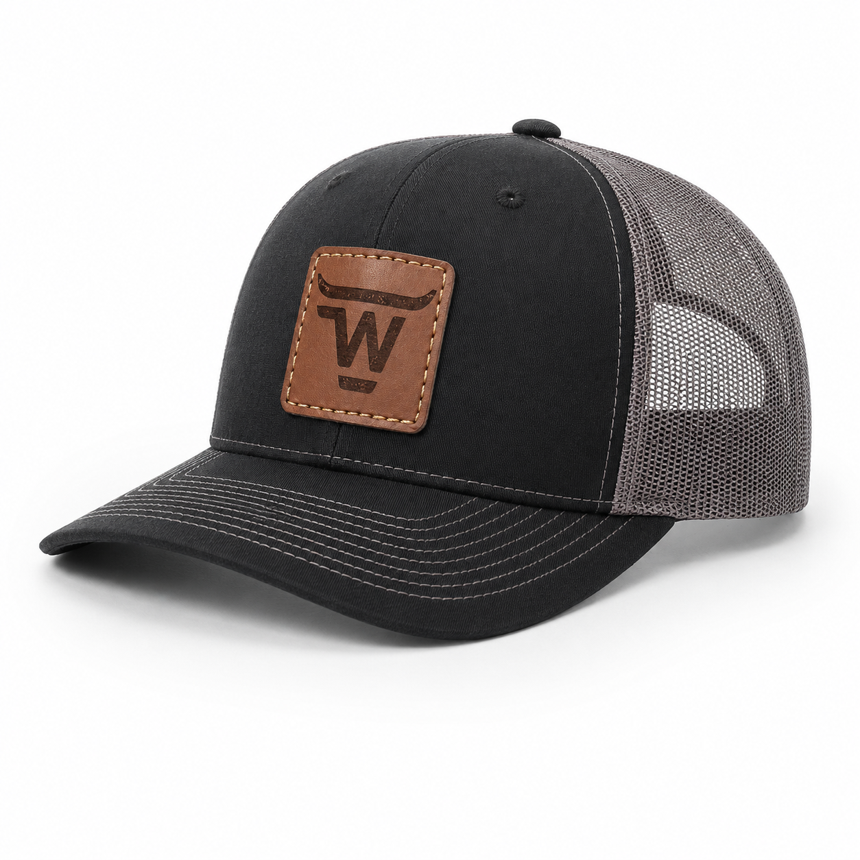 Leather Patch Bar-W Hat